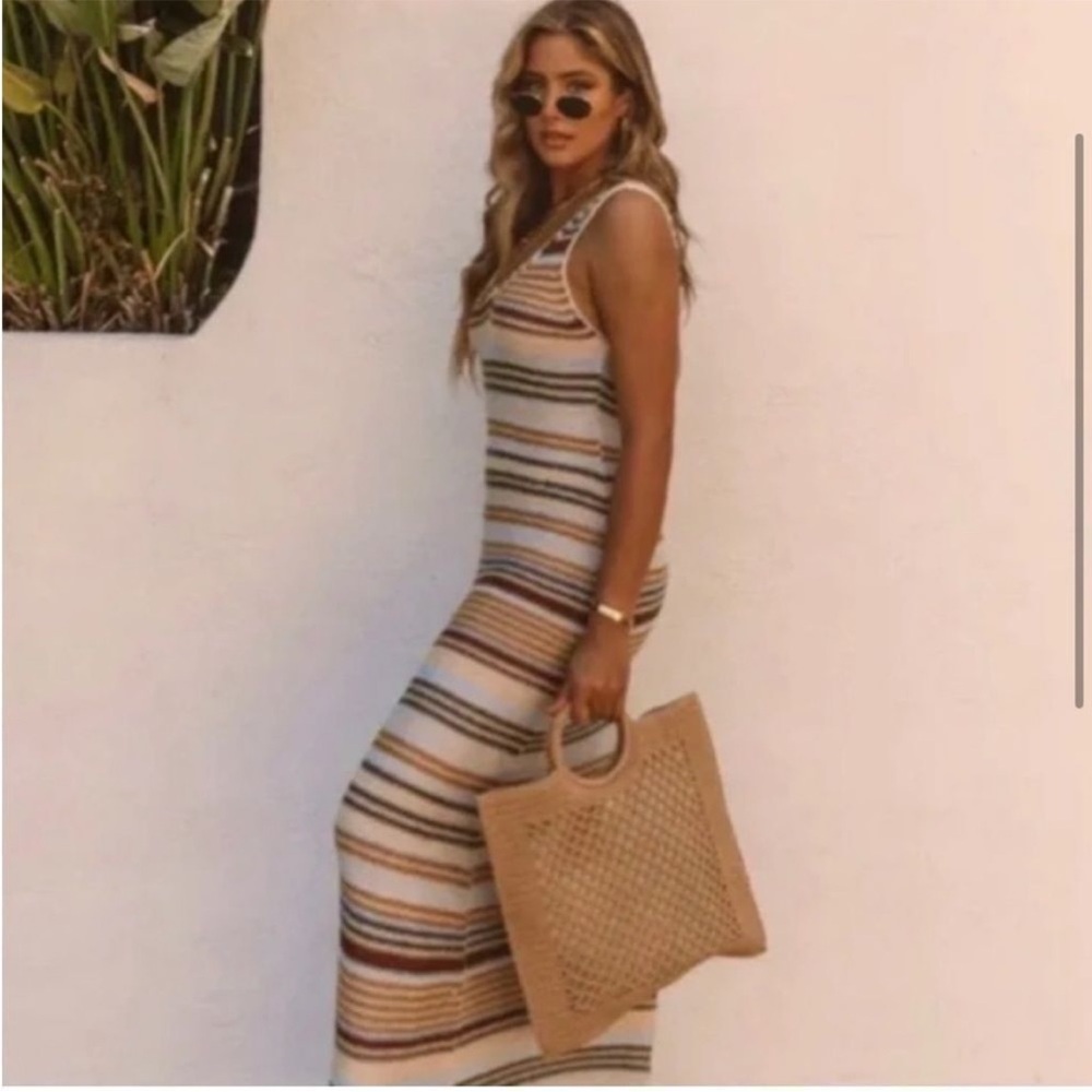 House of Harlow knit crochet tank dress